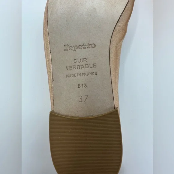 Repetto French CENDRILLON BALLET FLATS. Rose gold. French size 37. New no box. - Picture 4 of 4